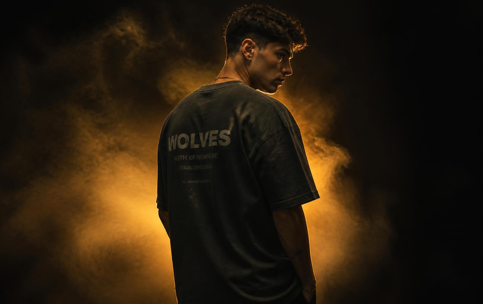 Model wearing an EcomifyGlobal oversized tee