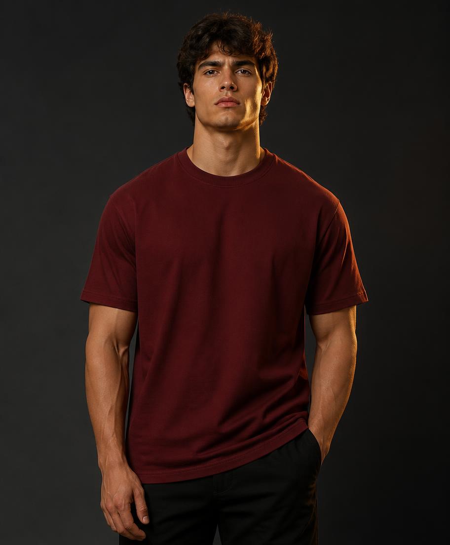 Crimson Court Tee in Crimson Wine